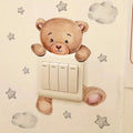 1 Little Bear Giraffe Star Elephant Cloud Switch Wall Stickers Qme MULTI