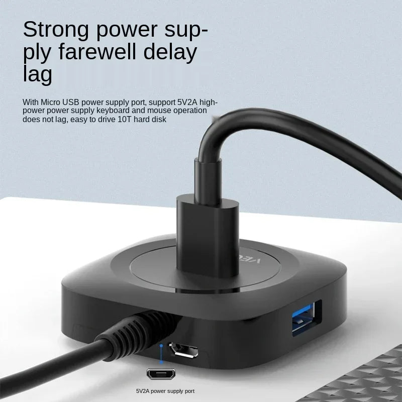 USB 3.0 HUB 2.0 Multi USB Splitter for PC Multiple USB 4 Port Expander High Speed 3 Hab Mini Micro USB3.0 Hub Card Reader Qme