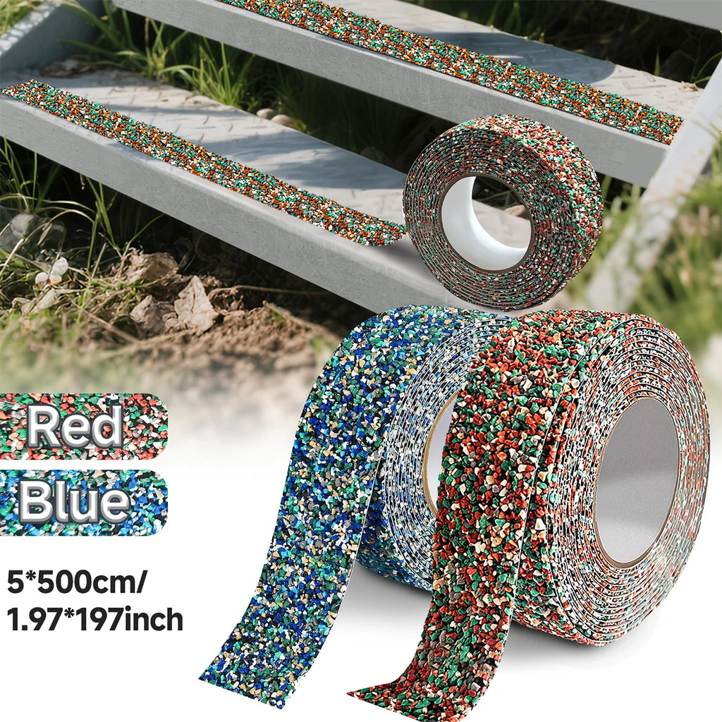 High Adhesion Anti-Slip Tape Red/Blue for Swimming Pool Boat Staircase Bathroom - Safe Traction with Temperature Resistance Qme