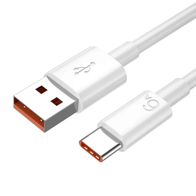 66W Universal USB to Type C Cable 0.25/1M/1.5M/2M Fast Charging Cable PD Quick Charge 3.0 For Android Huawei P30 Honor Data Cord Qme White 0.25m
