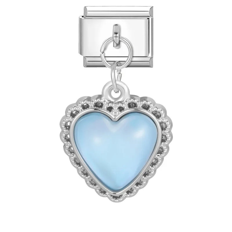 Beautiful Natural Scenery Heart Cave Pattern Shiny Zircon Italian