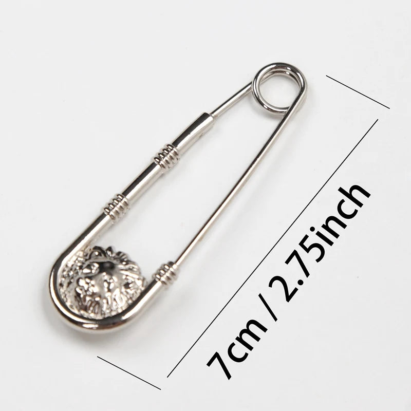 Retro Brooch Pin Fashion DIY Safety Pins Women Waist Closing Artifact Qme B-7cm-2.75inch