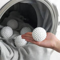 6pcs TPR Anti Winding Laundry Ball Circular Pure White Magic Cleaning Drum Washing Machine For Dirt Removal And Knotting Qme White 6pcs
