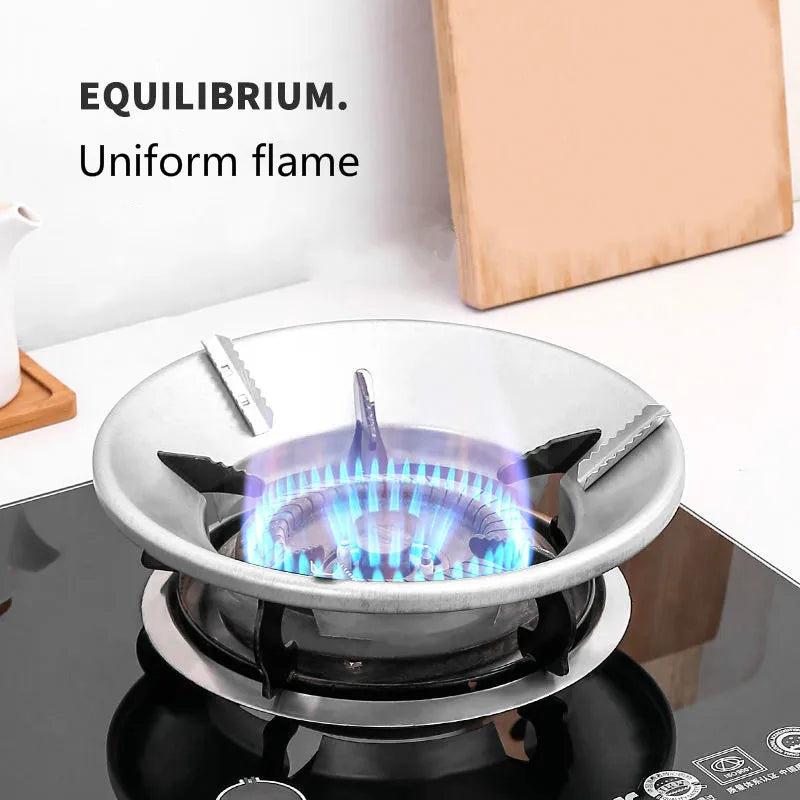 Fireproof Windshield Save Gas Cover Windproof Ring Anti-skid Bracket Thicken Gas Stove Energy-saving Ring Qme