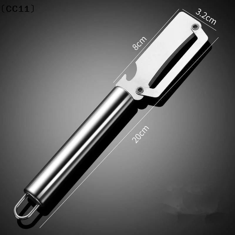 Stainless Steel Flat Edge Peeler Potato Slicer Knife Watermelon Melon Qme