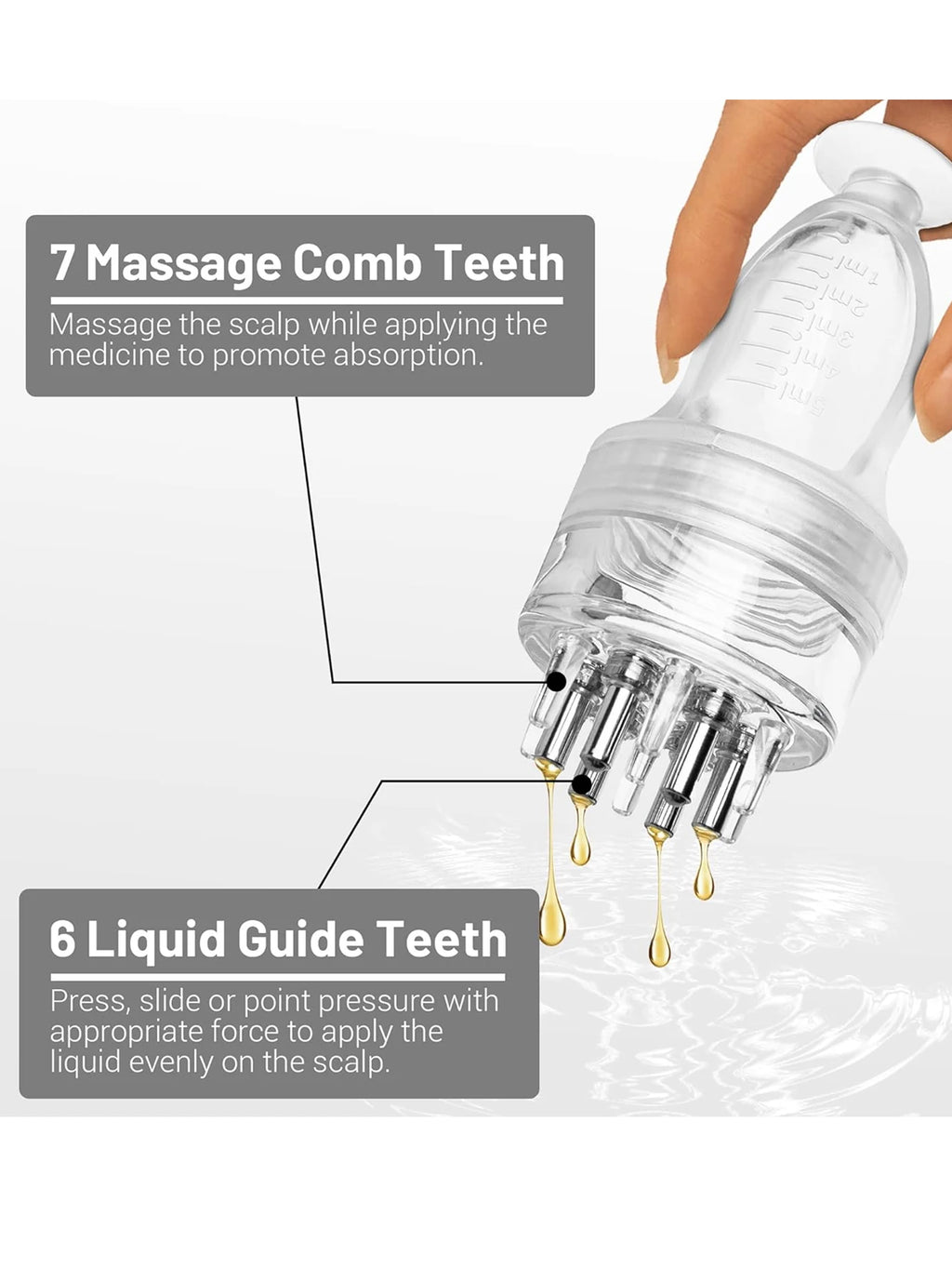 Essential Oil Scalp Massage Comb Multi-function Massager Minoxidil Qme