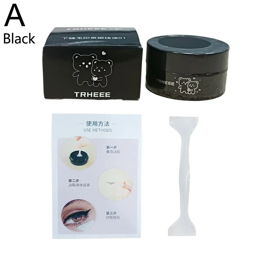 Double Ended Eye Eyeliner Stamps Shadow Cosmetic Easy Liner Stamping Qme Black