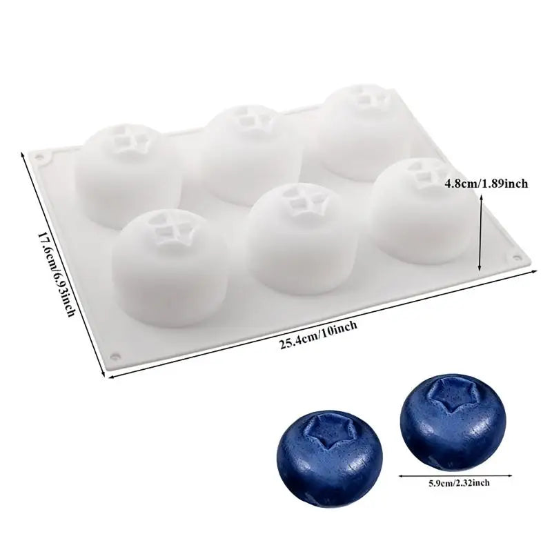 DIY Silicone Baking Mold Chocolate Pudding Bakeware 6 Cavity Qme