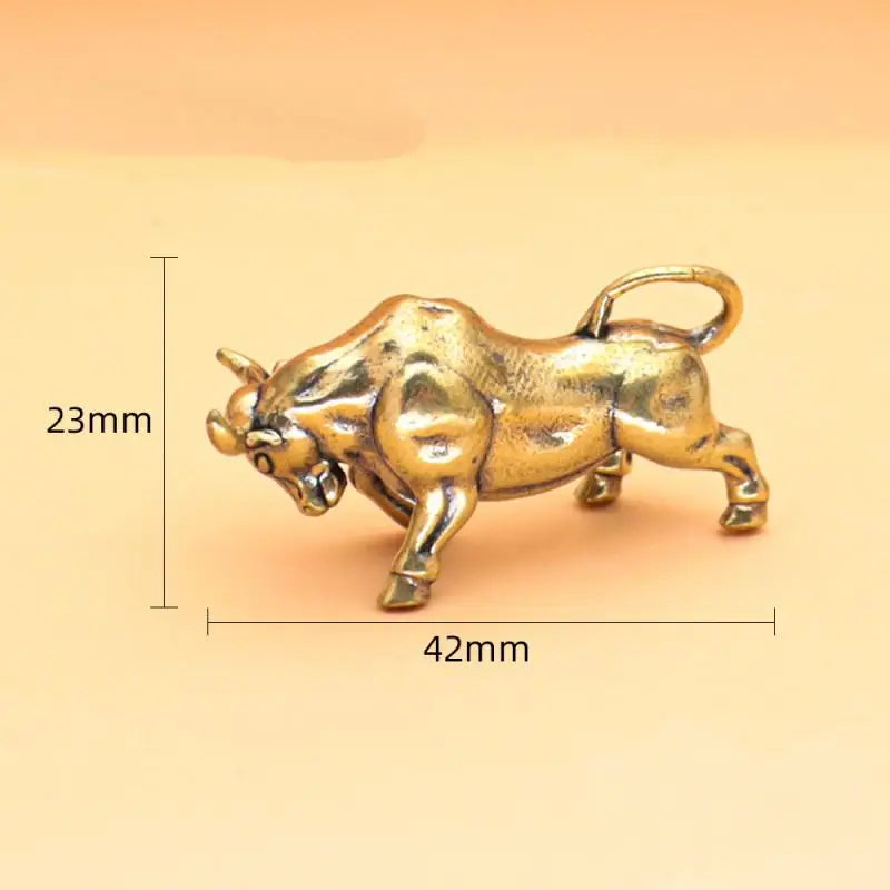 Figurine Miniature Ornament Brass Bullfighting Statue Home Office Qme A3