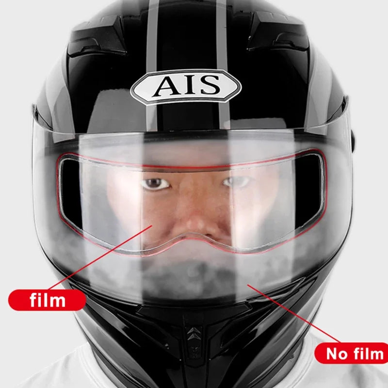 Universal Motorcycle Helmet Rainproof Film Safety Driving Durable Nano Coating Sticker Anti-Fog Film Moto Helmets Accessories Qme