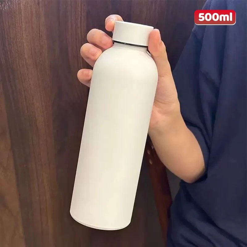 Stainless Steel Thermos Cup Portable Small Mouth Water Travel Outdoor Qme White