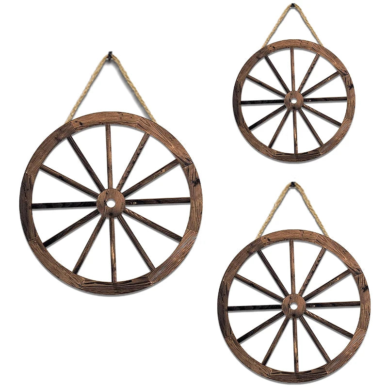 Wood Wagons Wheel Decorative Wooden Wheels Old Western Wagon Decor Qme