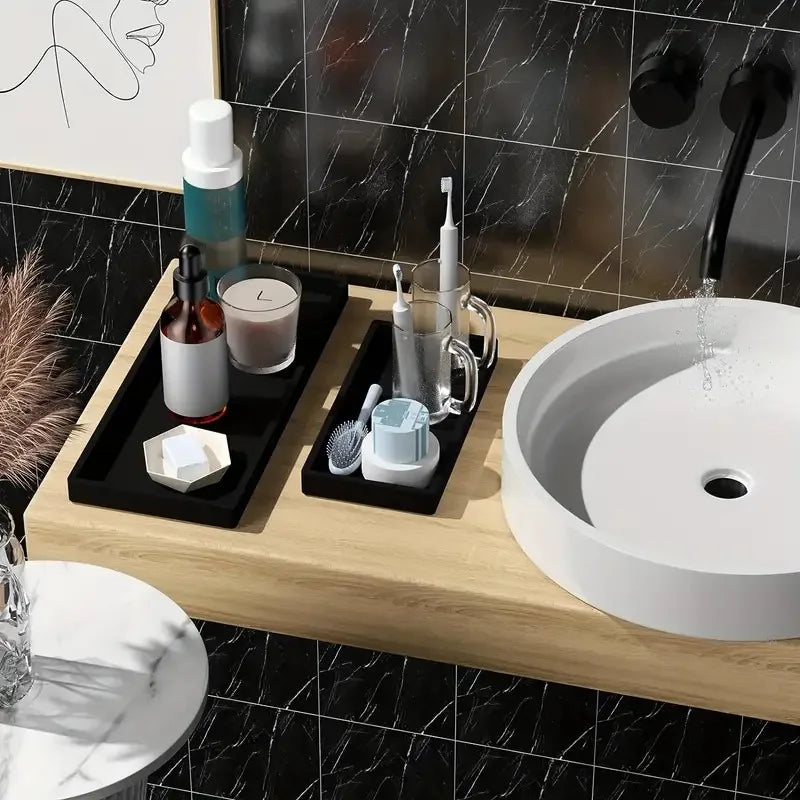 Silicone Sink Caddy Organizer Tray Waterproof Dries Fast Soap Qme