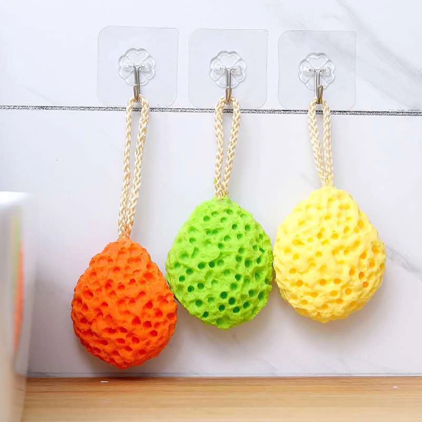 Shower Honeycomb Sponge Bath Cleaning Tool Body Exfoliating Brush Soft Skin Scrub Back Brush Bathroom Supplies Qme