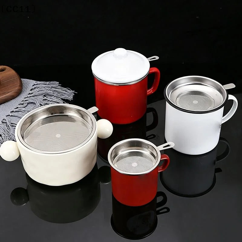 Stainless Steel Fine Mesh Food Strainer Durable Dense Holes Kitchen Qme