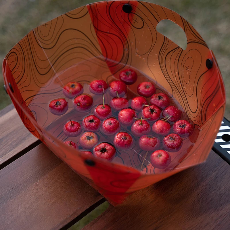Outdoor Lightweight Folding Tableware Portable Bowl Plates Coffee Qme