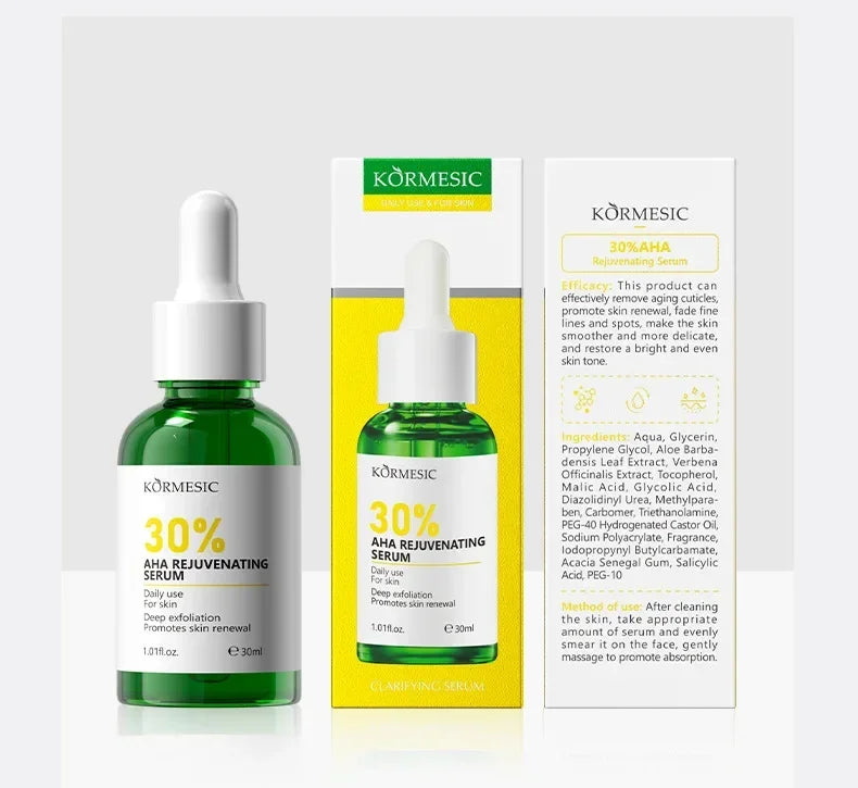 AHA Rejuvenation Niacinamide Brightening Face Serum Hexapeptide Ceramide Panthenol Essence Anti Wrinkle Nourishing Skin Care Qme AHA Essence
