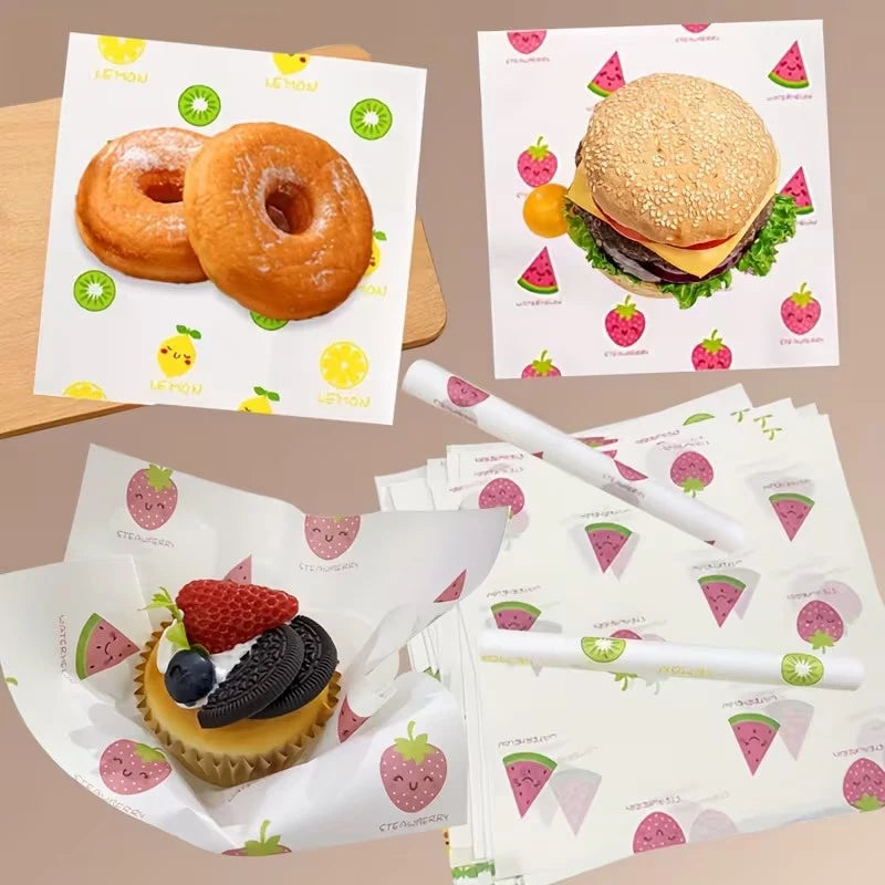 Non-stick Cake Burger Chips Wrapping Papers Food Grade Baking Wax Qme