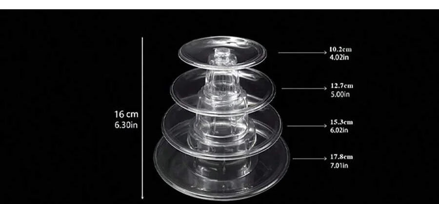 4 6 Layer Macaron Dessert Luxury Pastry Display Rack Paper Cup Cake Qme 4-layer