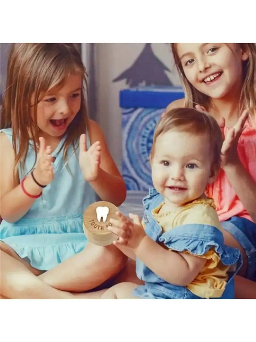 3D Carved Wooden Tooth Fairy Box Perfect Souvenir Boys Girls Qme