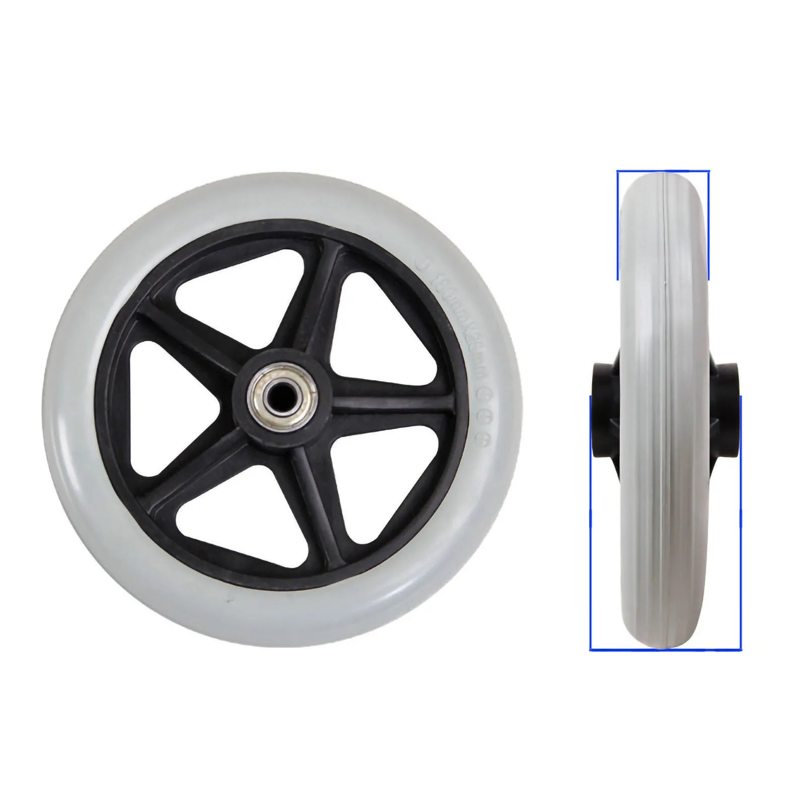 Wheelchair Caster Wheelchair Front Wheel 6 Inch Wheelchair Casters Small Cart Rollers Chair Wheel for Wheelchair Accessories Qme Default Title