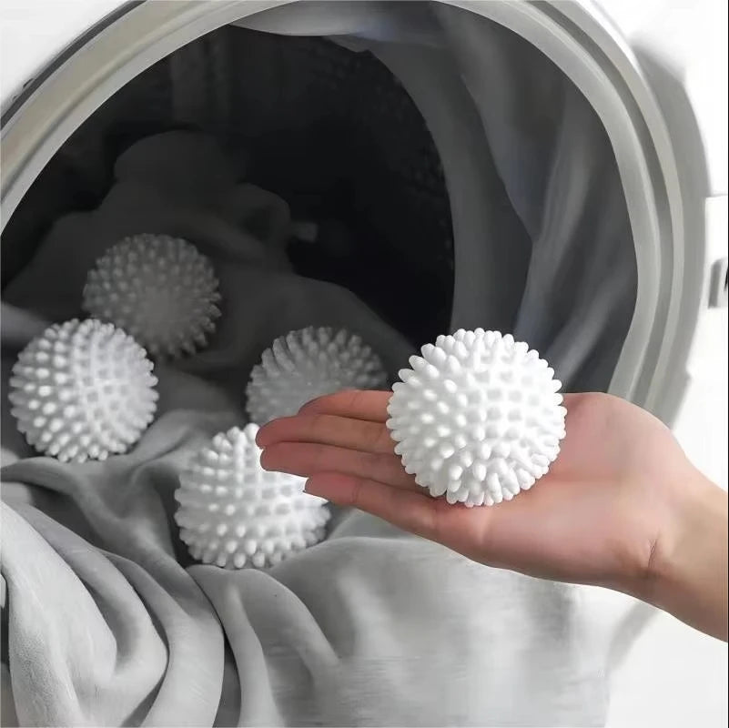 4/6pcs TPR Anti Winding Laundry Ball Circular Pure White Magic Cleaning Drum Washing Machine For Dirt Removal And Knotting Qme White 4pcs