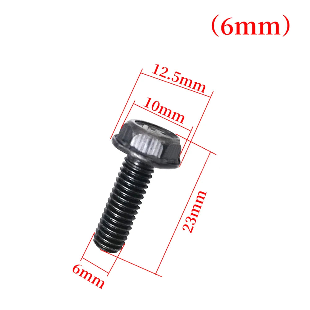 10 Pcs Saw Blade Screw M8 M7 M6 Left Hand Thread Hex Flange 6mm/7mm/ 8mm For Cutting Machine High Strength And Hardness Qme