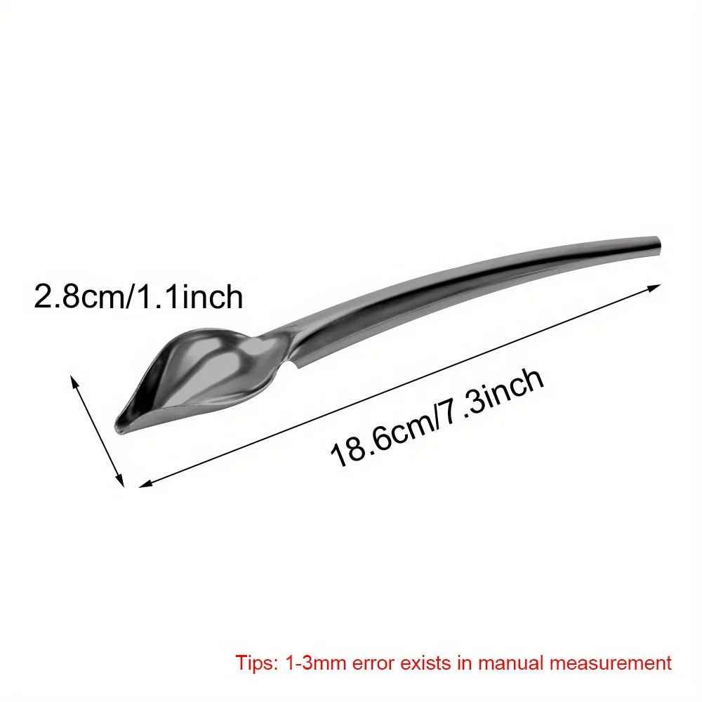 Elevate Your Baking with This 1pc DIY Stainless Steel Chocolate Decorating Spoon Qme Small 18.6 2.8cm