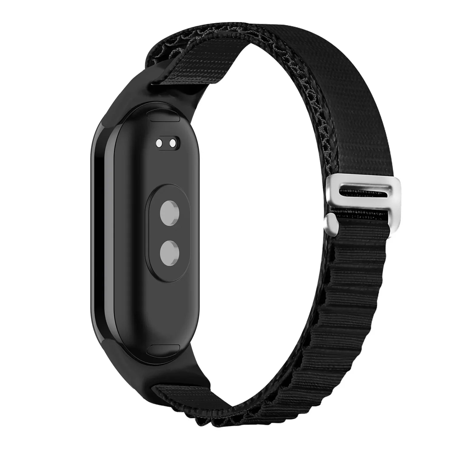 Adjustable Alpine Loop Strap for Xiaomi Mi Band 8 Breathable Elastic Soft Stretchy Wristband Compatible with Mi Band 8 NFC Qme Black for Mi Band 8