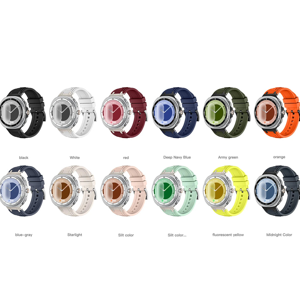 Strap for Samsung Galaxy Watch Watch 9/8 40mm 44mm Sports Silicone Bracelet for Samsung Galaxy Watch 8 Classic 46mm Band Correa Qme