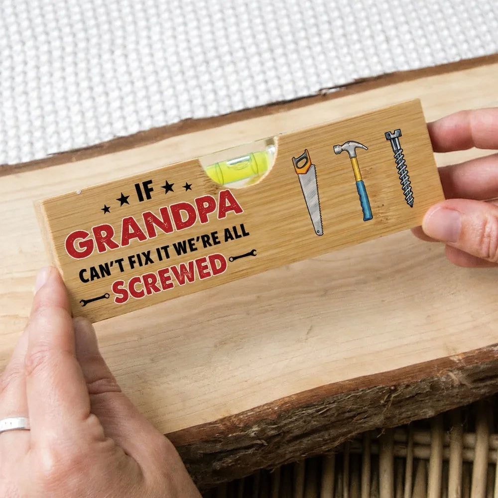 1 Wooden Bottle Opener Steel Insert Humorous Durable Grandpa Fathers Qme