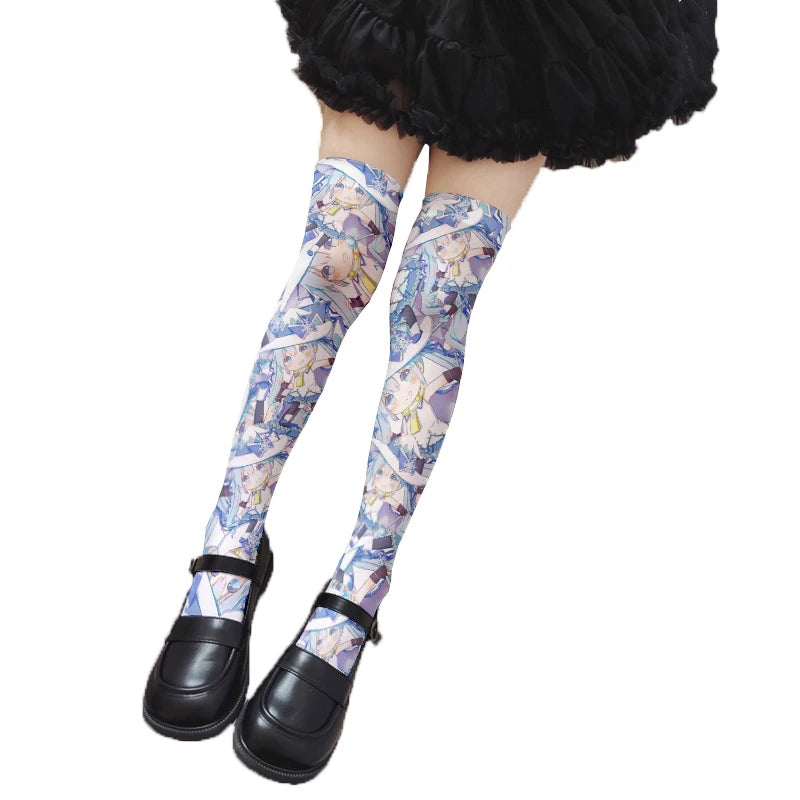Girls Cute Bunny Stockings Cartoon Two-dimensional Female Universal Qme style9 One Size