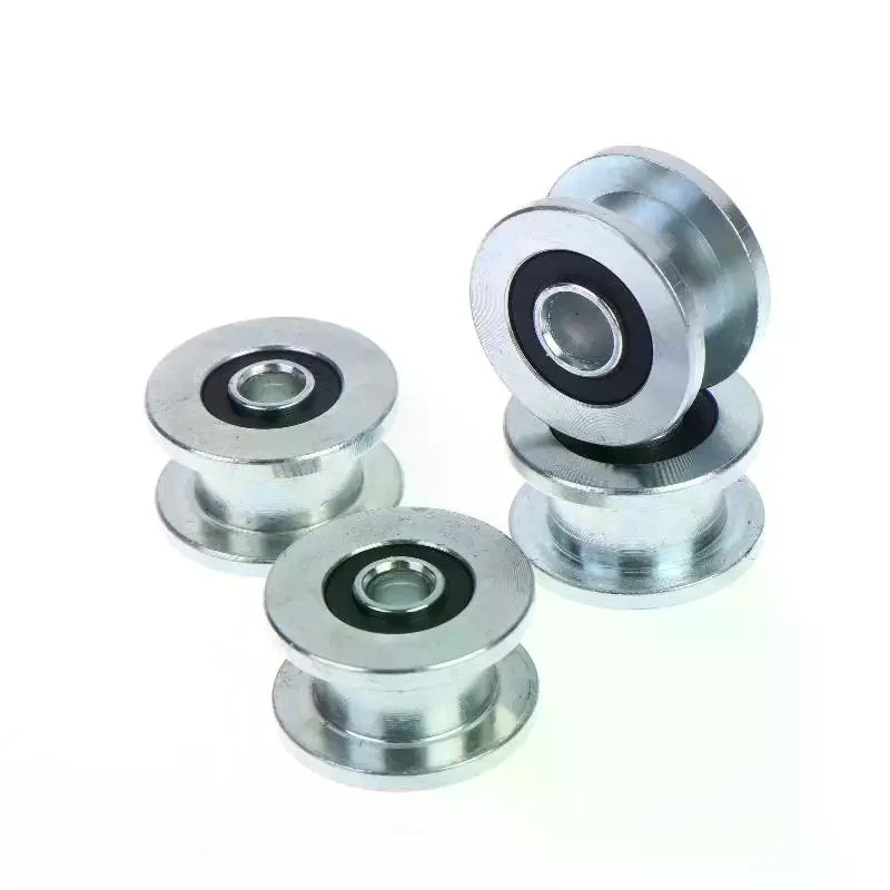 1 M8 M10x35x20mm H-groove Pulley Belt Groove Roller 6000-2RS Bearing Qme