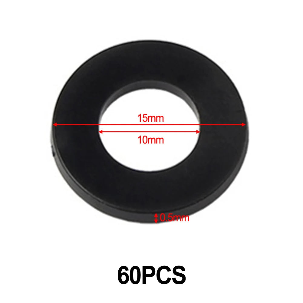 Plastic Fitting Rings Washer Black Door Hinge 0 5- Hardness Kitchen Qme A