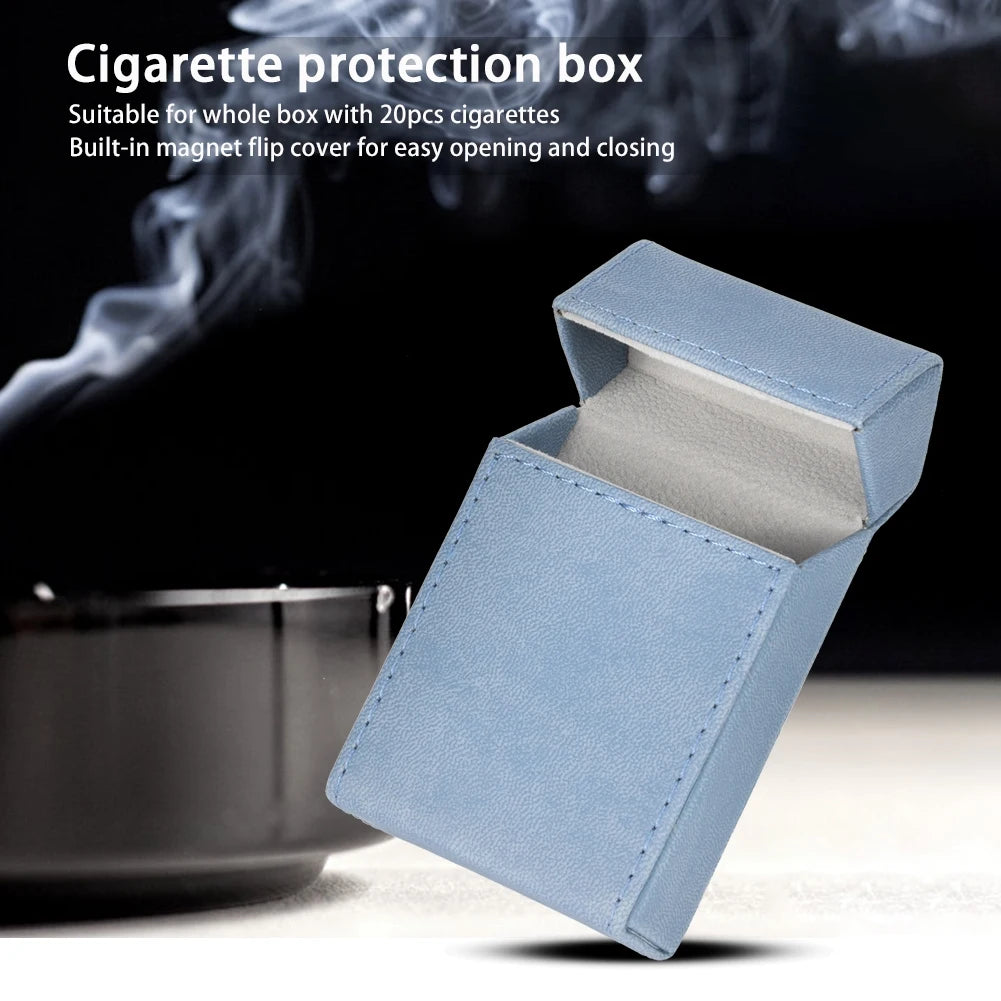 Elegant Portable Cigarette Case 20PCS Capacity Storage Box Protective Slim Metal Style Cigarette Holder Travel Pocket Box Qme