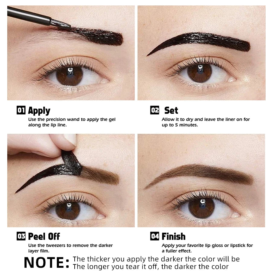 Peel Off Eyebrow Gel Tint Semi Permanent Brow Waterproof Qme