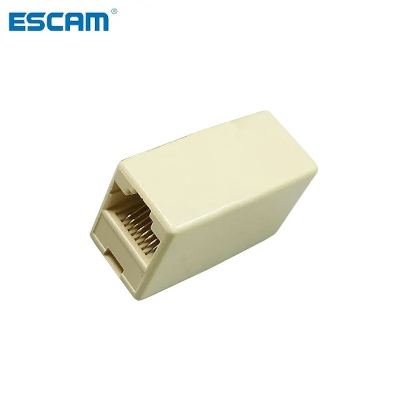 ESCAM CAT5 CAT5e Ethernet Adapter 8P8C RJ45 Connector Network Extension Cable Adapter for Ethernet Cable Female to Female Qme