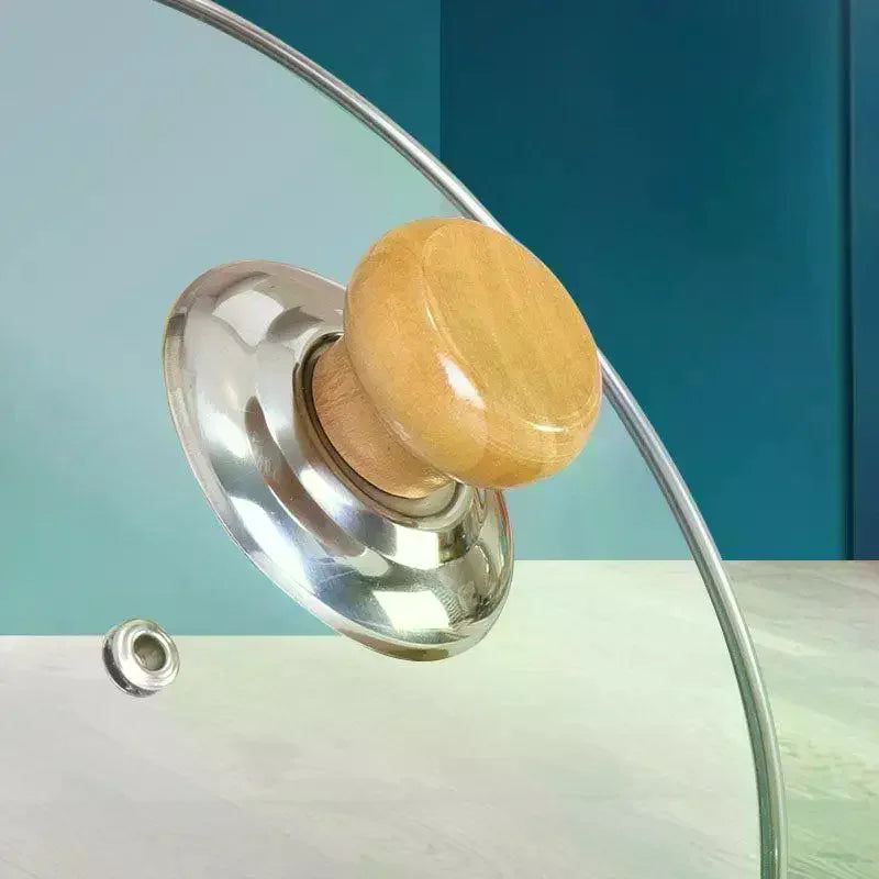 Wooden Pot Lid Knobs Heat Resistant Replacement Pan Handle Universal Qme Default Title