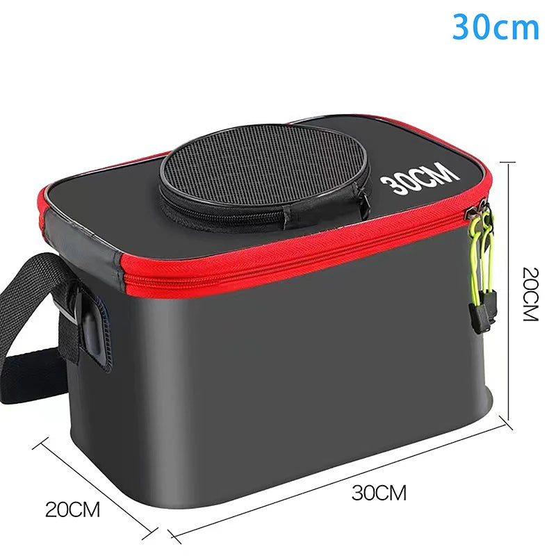 Fishing Bucket Folding Living Fish Multi Functional Portable Box EVA Qme 30cm