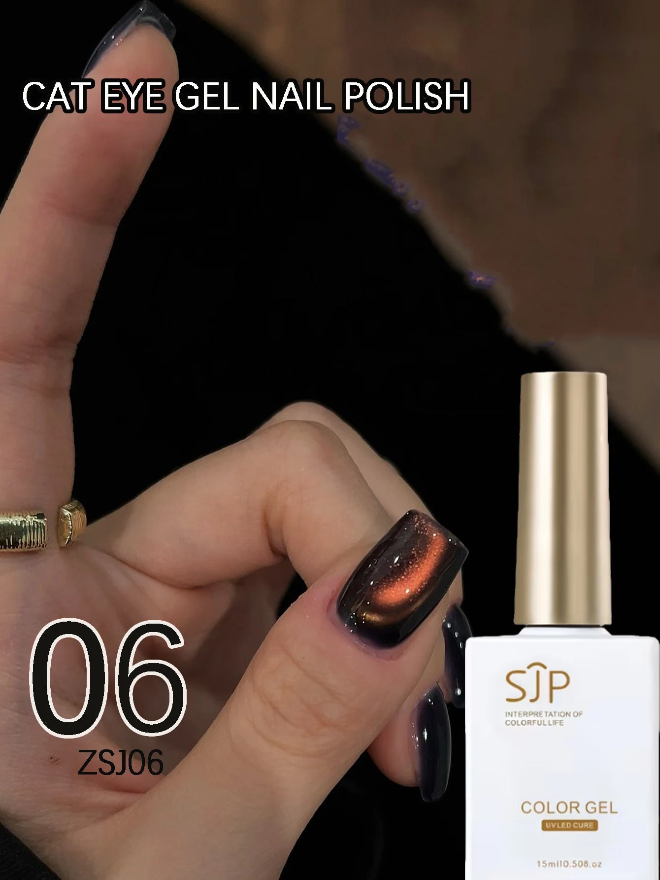 Magic Cat Eye Series Green Blue Purple Gel Nail Polish DIY Art Charm Qme 06