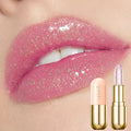 QIBEST Glitter Lipstick Lip Balm Color Change Transparent Moisturizing Crystal Jelly Pearlescent Lip Plumper Gloss Tint Cosmetic Qme 03