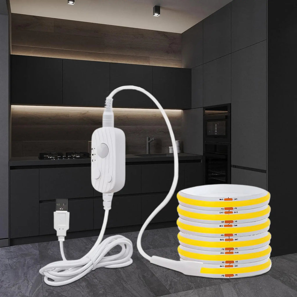 Motion Sensor Strip Light Indoor 3ft Auto Sensing USB Powered Qme