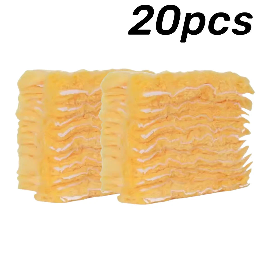 Double Sided 360 ° Electrostatic Precipitator for Household Clean Ceiling Corner Dust Spider Web Replaceable Dust Removal Cloth Qme Yellow 20pcs