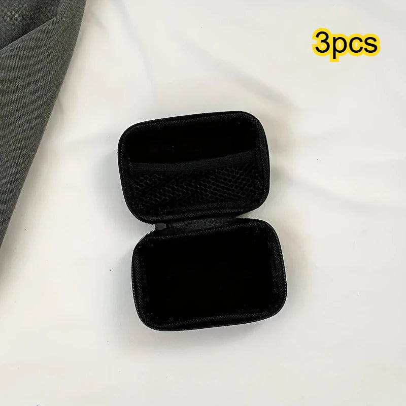 Hard Shell Electronic Organizer Case, Portable Travel Storage Bag for Charger, Earbuds, Cables, Power Bank Qme 3pcs