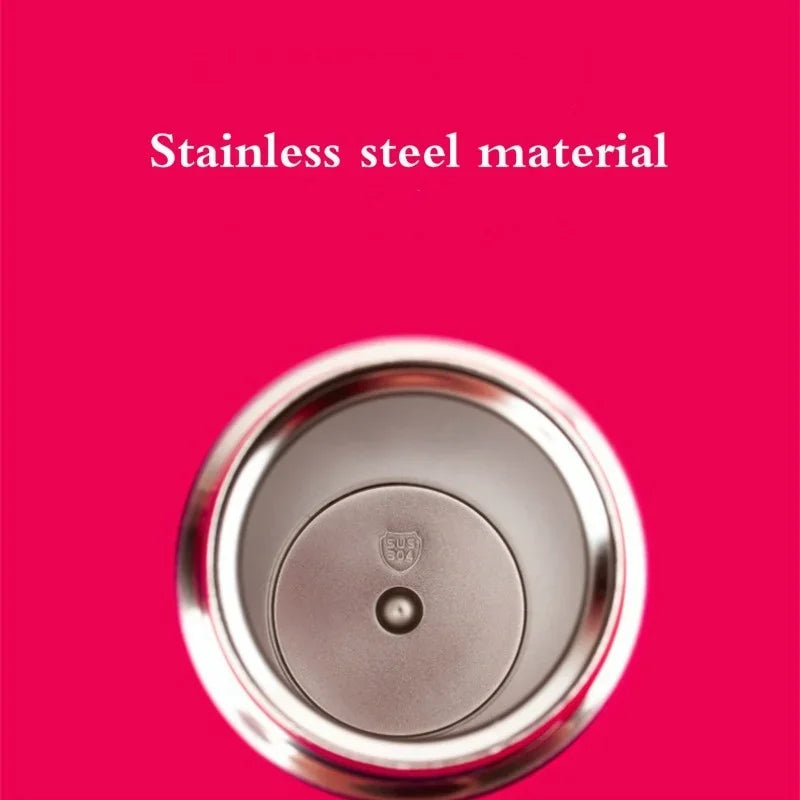 Stainless Steel Bouncing Cover Vacuum Flask Thermos Cup Coffee Tea Qme