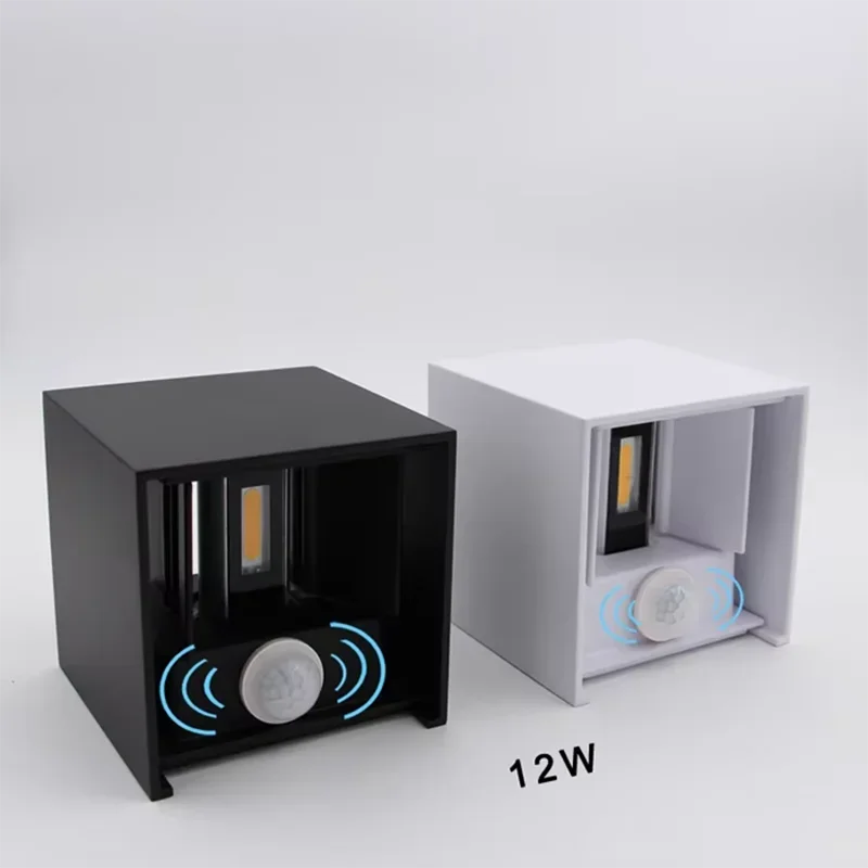 IP65 Sensor LED Wall Lamp 12W Outdoor Motion Sconce Balcony Porch Light Garden Yard Aisle Decor Lighting Indoor Bedside Lamp Qme