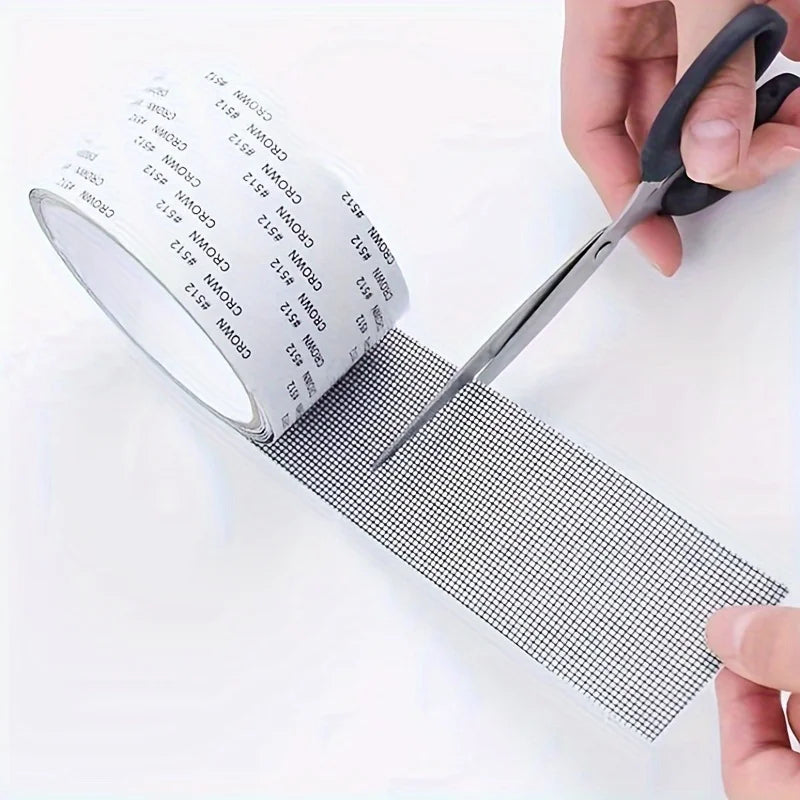 Window Screen Repair Tape,Waterproof Anti-Mosquito Screen Door Repair Sticker,Self-Adhesive Mesh Tape for Window Screen Hole Fix Qme