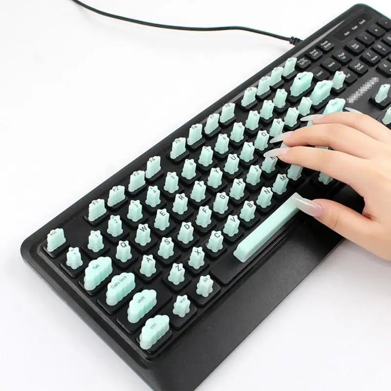 Ultra-thin Silicone Keycap Sticker Long Nails Dustproof Waterproof Qme
