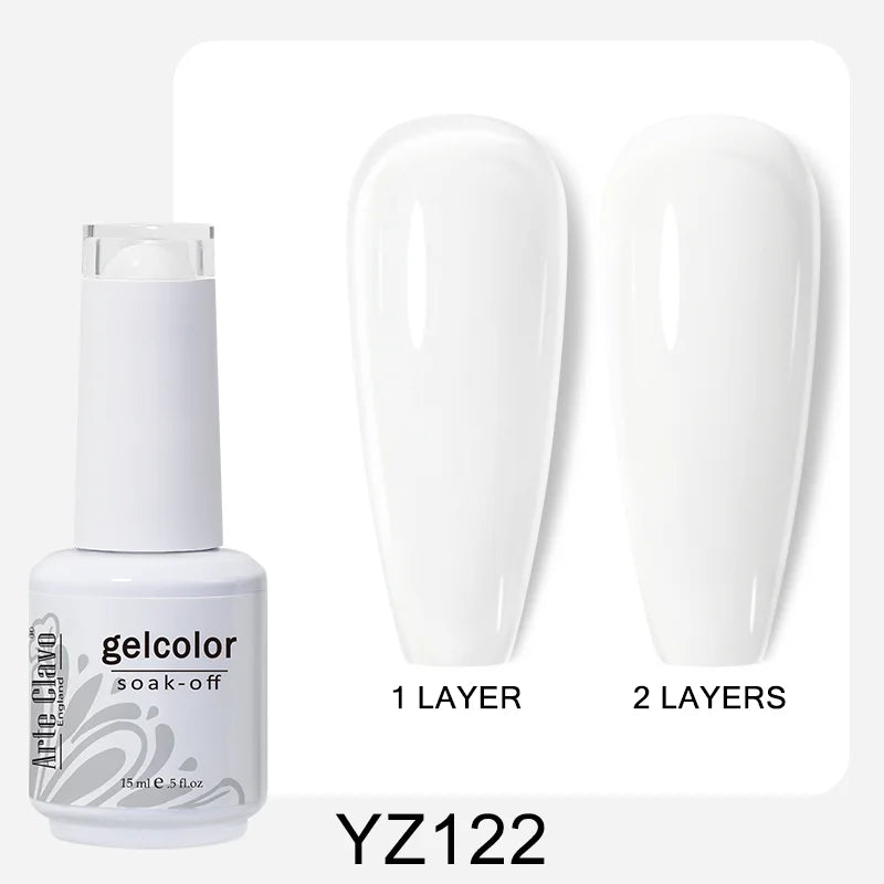 Arte Clavo Gel Nail Polish Matte Semipermanent Varnish UV Glitter Qme YZ122