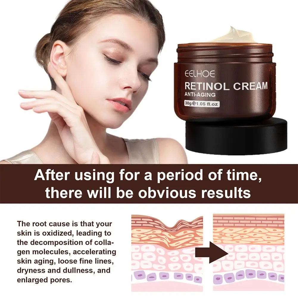 Retinol Cream Hyaluronic Acid Facial Anti-wrinkle Anti-aging Fade Qme